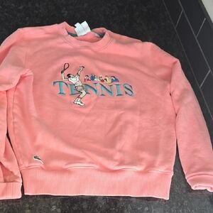 Lacoste Live Coral and Teal Sweatshirt